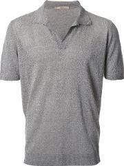 Buttonless Knit Polo Shirt Men Linenflaxnylon 50