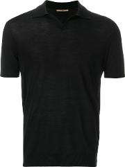Fitted V Neck Polo Shirt 