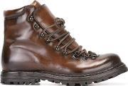 Lace Up Ankle Boots Men Leatherrubber 43.5, Brown
