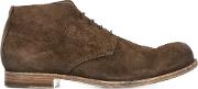 Officine Creative Bubble Lace Up Ankle Boots Men Calf Leatherleathercalf Suede 40, Brown 