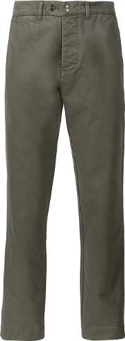 Chino Trousers Men Cotton 34, Green