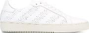 Off White Perforated Sneakers Women Leatherrubber 40, Women's, White 