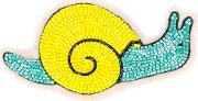 Olympia Le Tan Beaded Snail Patch Women Wool Feltplastic One Size, Yelloworange 