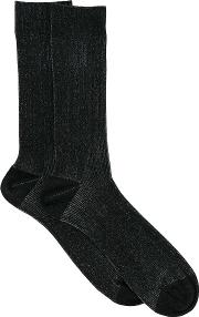 Na Cotton Knitted Socks Men Cottonpolyesterspandexelastanerubber  Size, Black