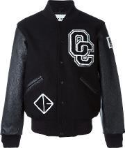 Baseball Jacket Men Leatherwool M, Black