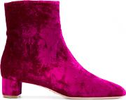 Oscar Tiye Emme Ankle Boots Women Leathervelvet 38.5, Pinkpurple 