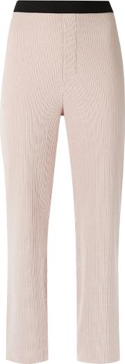 Knitted Wide Legs Trousers Women Cottonelastodiene G, Nudeneutrals