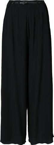 Palazzo Pant Trousers Women Silk 36, Black