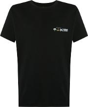 Printed T Shirt Men Cotton M, Black