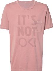 Slogan T Shirt Men Cotton L, Pinkpurple