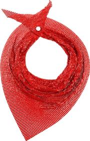 Sequin Scarf Women Metal One Size, Red