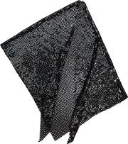 Sequined Scarf Women Brass One Size, Black