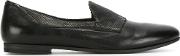 Textured Detail Loafers Men Leather 43, Black
