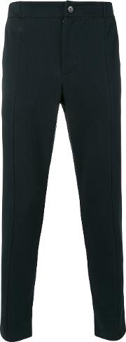 Tapered Cropped Trousers Men Cottonpolyester S, Blue
