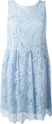 P.a.r.o.s.h. Floral Lace Skater Dress Women Cottonpolyamidepolyesterviscose S, Blue 
