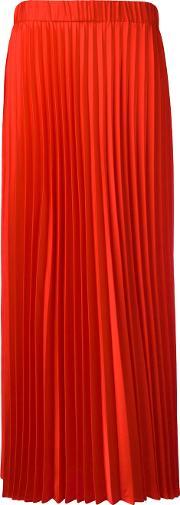 P.a.r.o.s.h. Long Pleated Skirt Women Polyester S, Women's, Red 