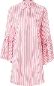 Striped Fitted Shirt Dress 
