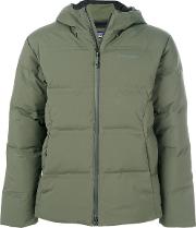 Patagonia Padded Hood Coat Men Feather Downpolyester Xl, Green 