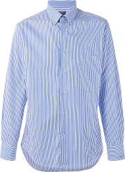 Striped Shirt Men Cotton 43, Blue