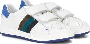 Double Touch Strap Sneakers Kids Leatherrubber 24, White