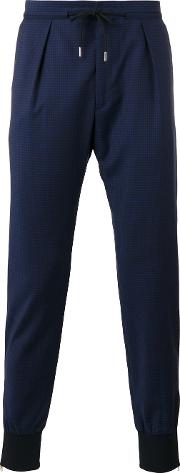 Gathered Ankle Trousers Men Wool 34, Blue