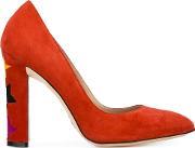 Cinderella Pumps Women Leathercalf Suede 37, Women's, Red