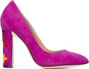 Cinderella Pumps Women Leathercalf Suede 39.5, Women's, Pinkpurple