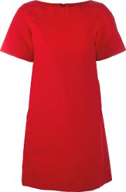 Short T Shirt Dress Women Cotton 36, Women's, Red