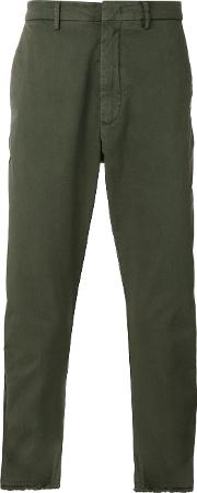 Baldo Cropped Trousers Men Cottonspandexelastane 48, Green