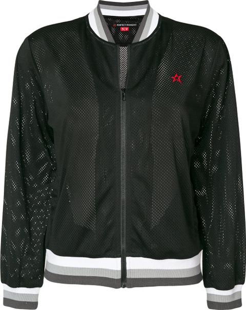 perfect moment Rainbow Mesh Bomber Jacket