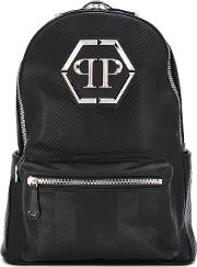 Chevron Quilted Backpack Men Calf Leather