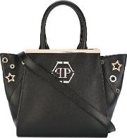 Top Handle Tote Women Leatherpolyester One Size, Black