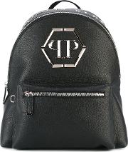 Vehuel Backpack Men Leatherpolyestermetal One Size, Black