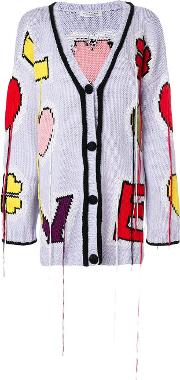 Embroidered Fringed Detail Cardigan