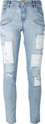 Ripped Skinny Jeans Women Cottonspandexelastane 31, Women's, Blue