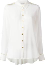 Shoulder Straps Shirt Women Silk 38, White