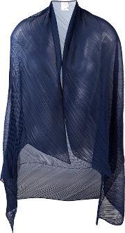 Pleated Scarf Women Polyester One Size, Women's, Blue