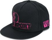 Plein Sport Logo Cap Women Cottonpolyester One Size, Black 