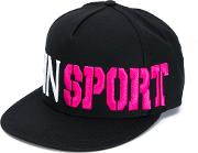 Plein Sport Logo Stitch Cap Women Cottonpolyester One Size, Black 