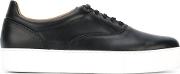 1961 Lace Up Sneakers Men Calf Leatherleatherrubber 42, Black