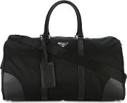 Logo Plaque Travel Holdall Men Leatherpolyester