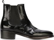 Distressed Chelsea Boots Men Leather 10, Black