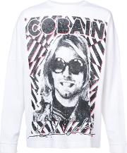 R13 Long Sleeved Cobain T Shirt Men Cotton Xs, White 