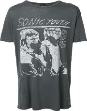 Sonic Youth Print T Shirt Men Cottoncashmere L, Black