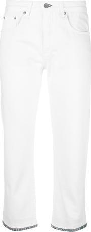 Rag & Bone jean Cropped Jeans With Contrast Hem Women Cotton 27, Women's, White 