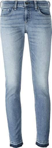 Rag & Bone jean Double Cuff Cropped Jeans Women Cottonpolyurethane 24, Women's, Blue 