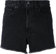Rag & Bone jean High Rise Frayed Denim Shorts Women Cotton 26, Black 