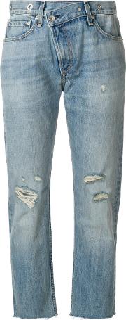 Rag & Bone jean Wicked Cropped Jeans Women Cotton 26, Blue 