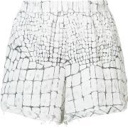 Printed Shorts Women Linenflax 0