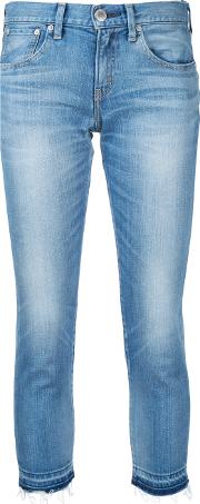 Cropped Skinny Jeans Women Cottonpolyurethane 23, Blue